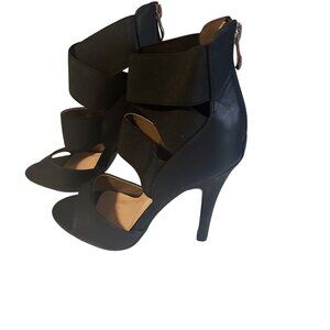 Beton zip gladiator black heels size 7